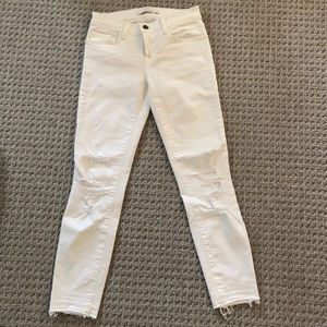 J Brand White Skinny cropped Jeans size 24
